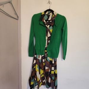 Dress and cardigan